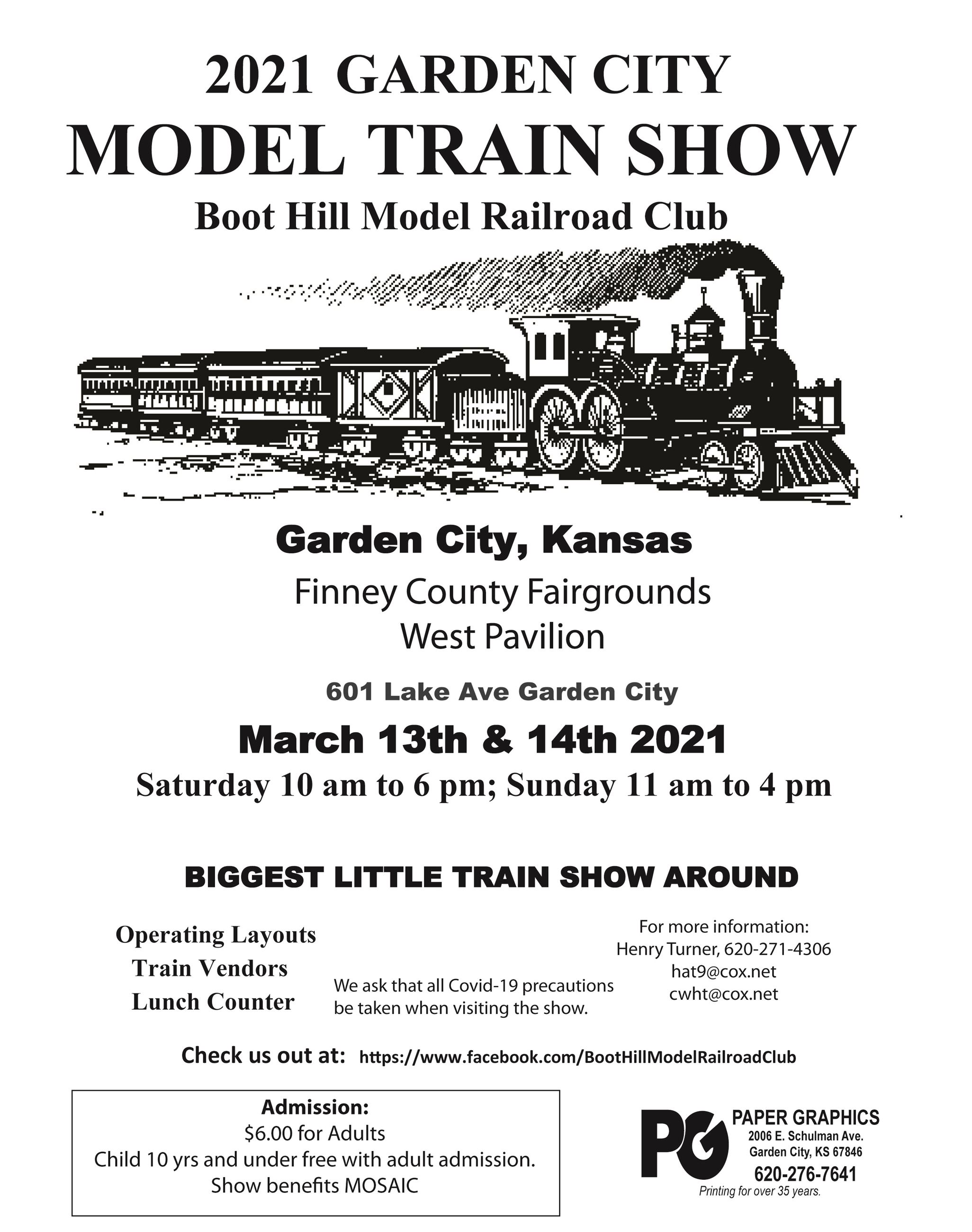 Model Train Show - Flyer - March 13 - 14 2021